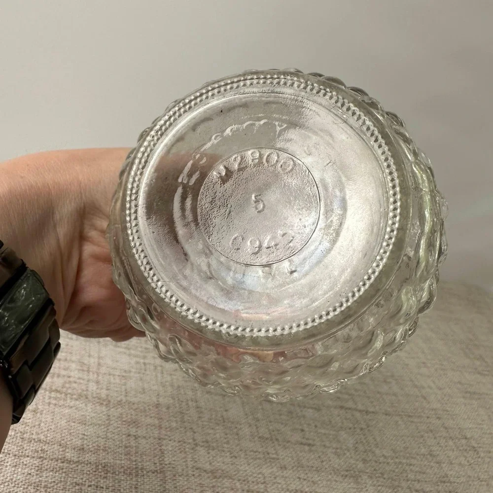 Vintage Clear Glass Bud Vases Set of 3 Hobnail Bubble Textured Pressed Glass USA